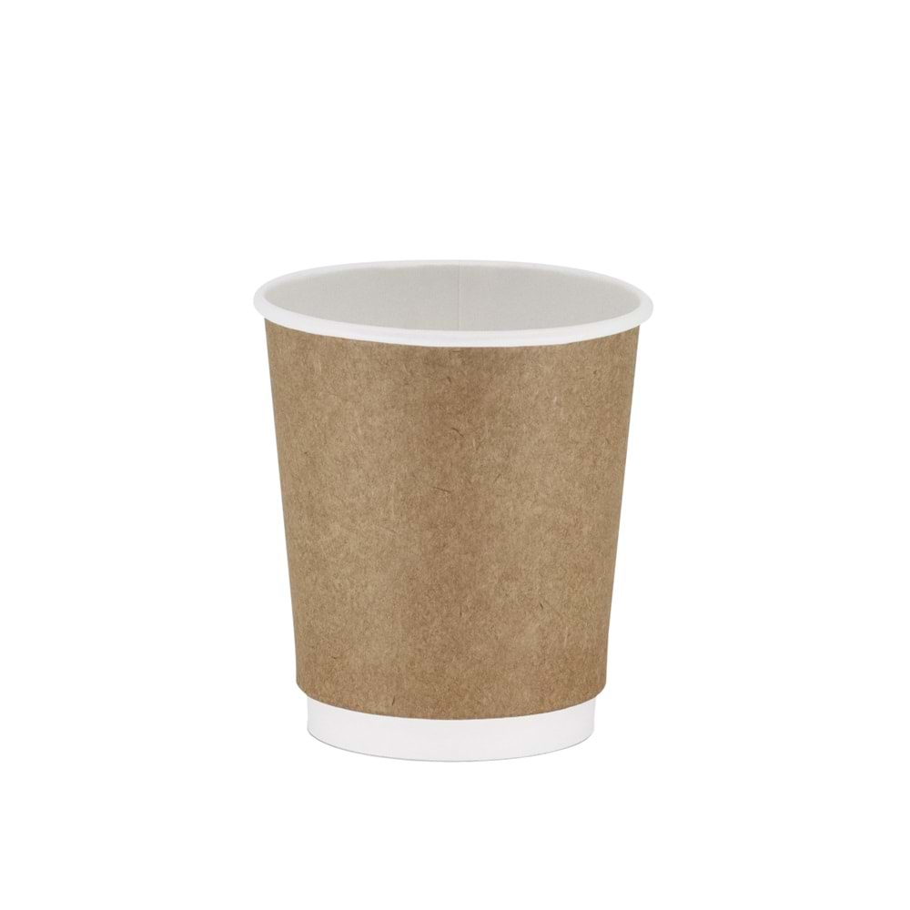  8oz Kraft Double Wall Karton Bardak - Ekstra Kalın